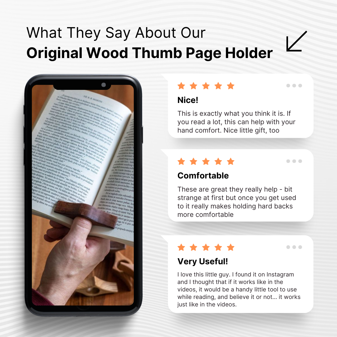 PageEase™ - Original Wooden Page Buddy