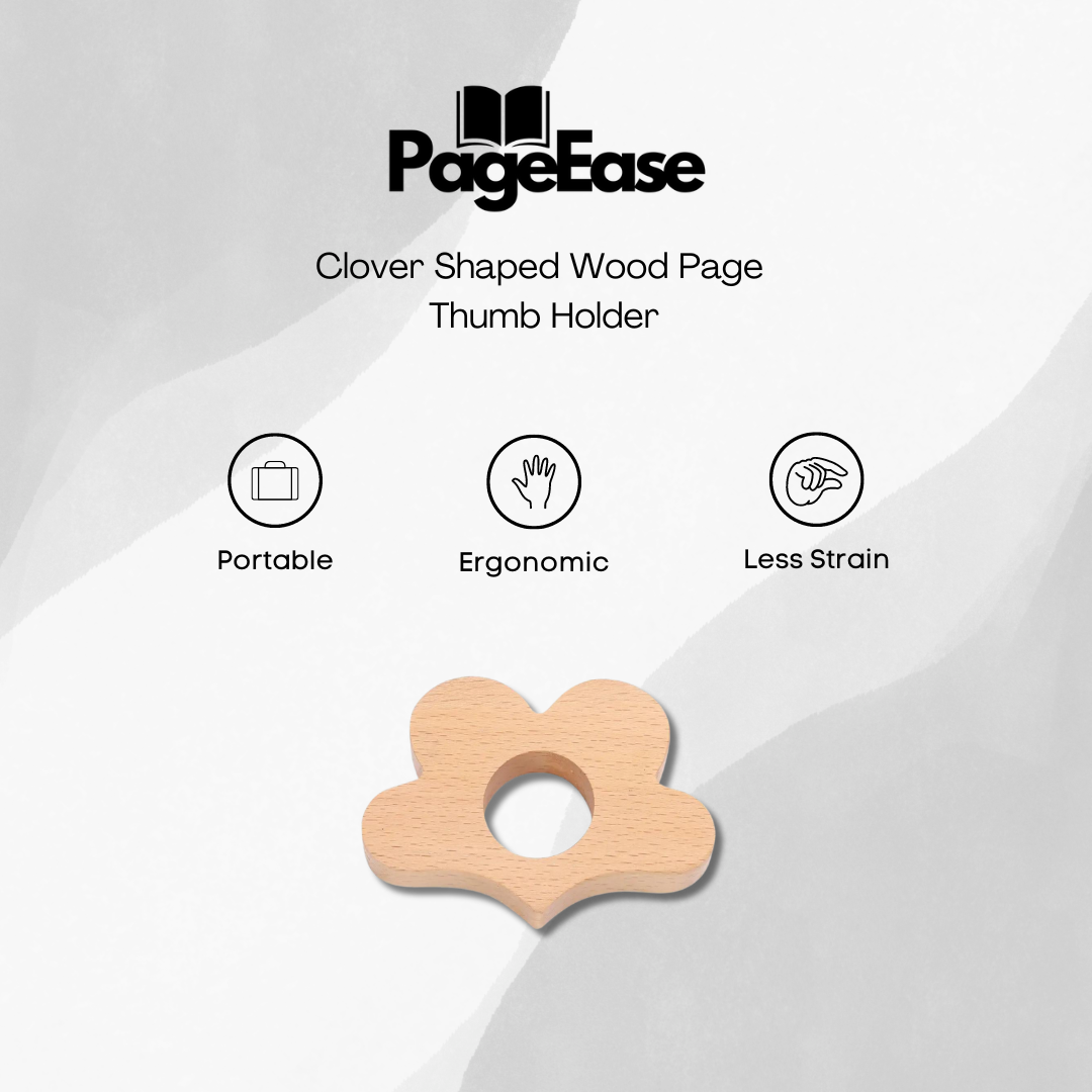 PageEase™ - Clover Shaped Wood Page Buddy