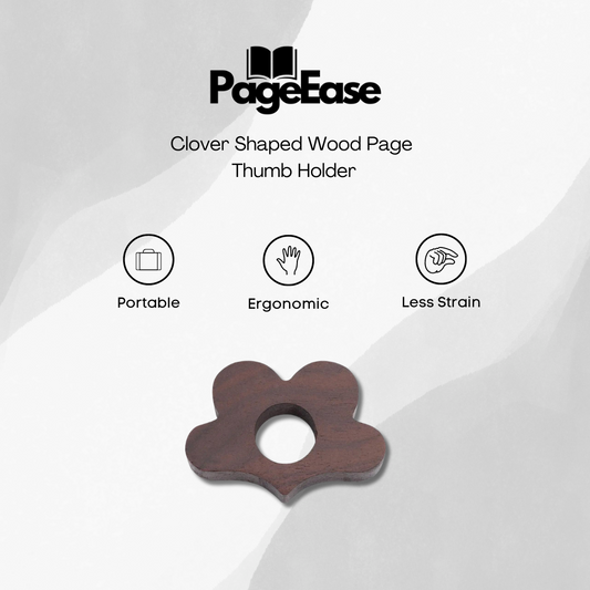 PageEase™ - Clover Shaped Wood Page Buddy