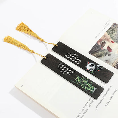 Wooden Cute Panda Bookmark