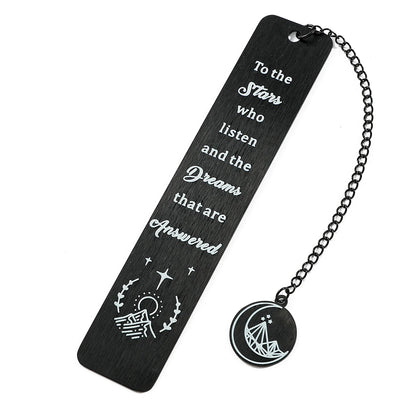 Black Engraved Bookmark w/ Tassel