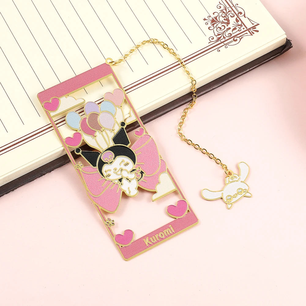 Pink Kuromi Metal Bookmark