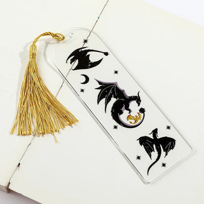 Dragon Bookmark with Golden Tassel