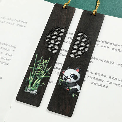 Wooden Cute Panda Bookmark