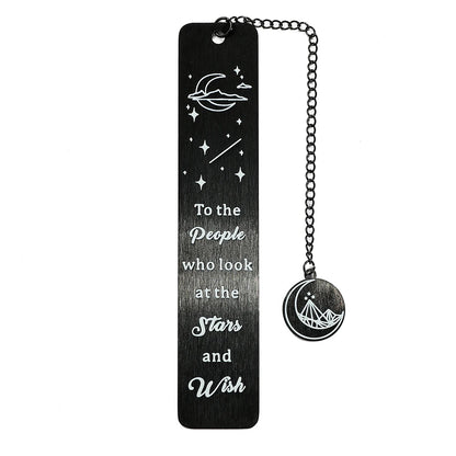 Black Engraved Bookmark w/ Tassel