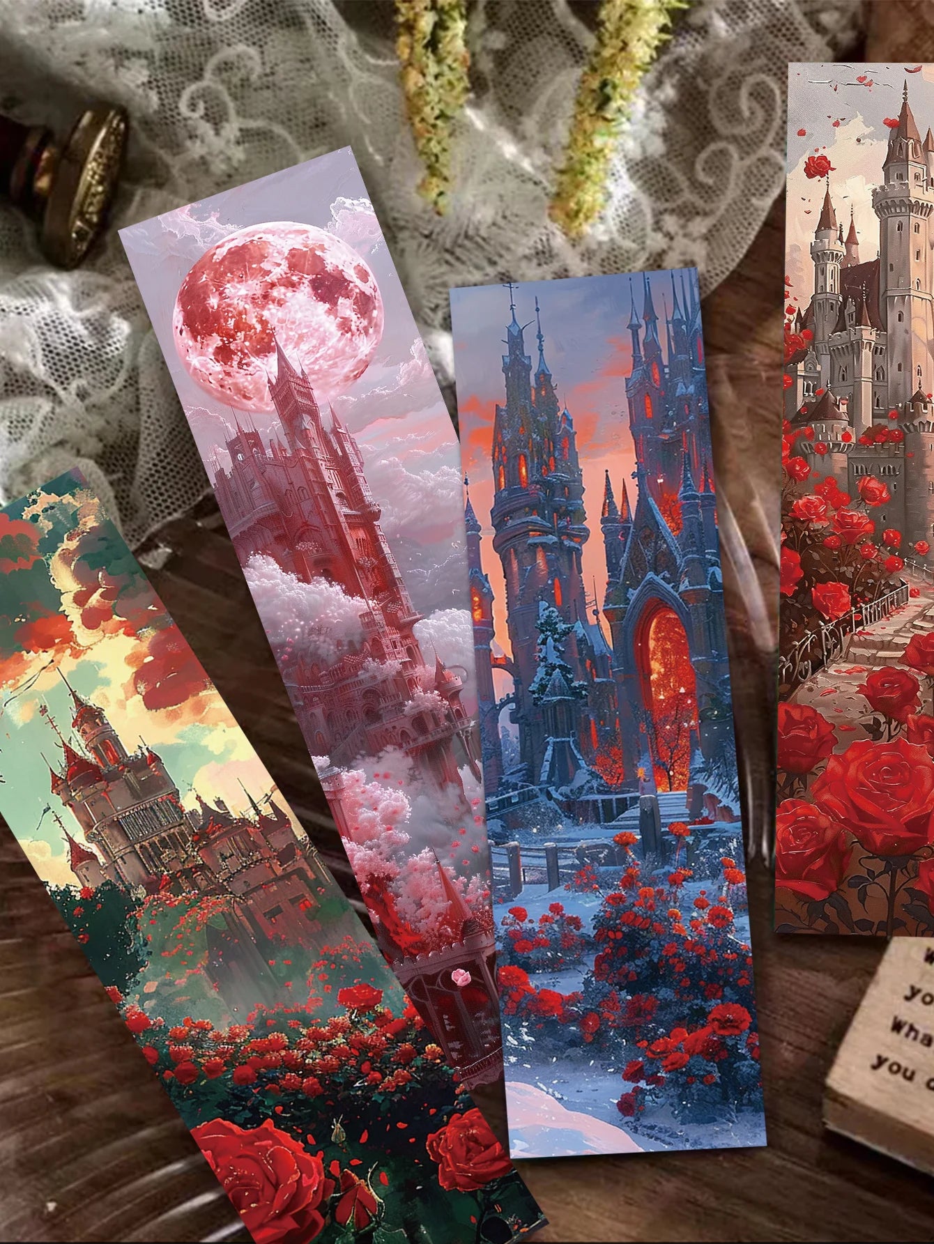 (30pcs) Medieval Architecture Bookmarks