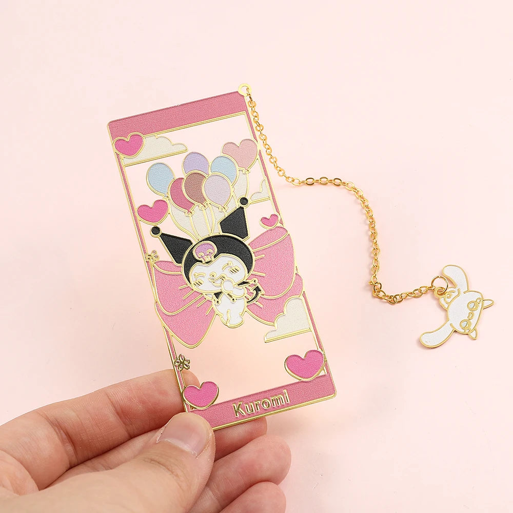 Pink Kuromi Metal Bookmark