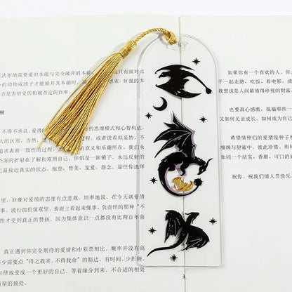 Dragon Bookmark with Golden Tassel