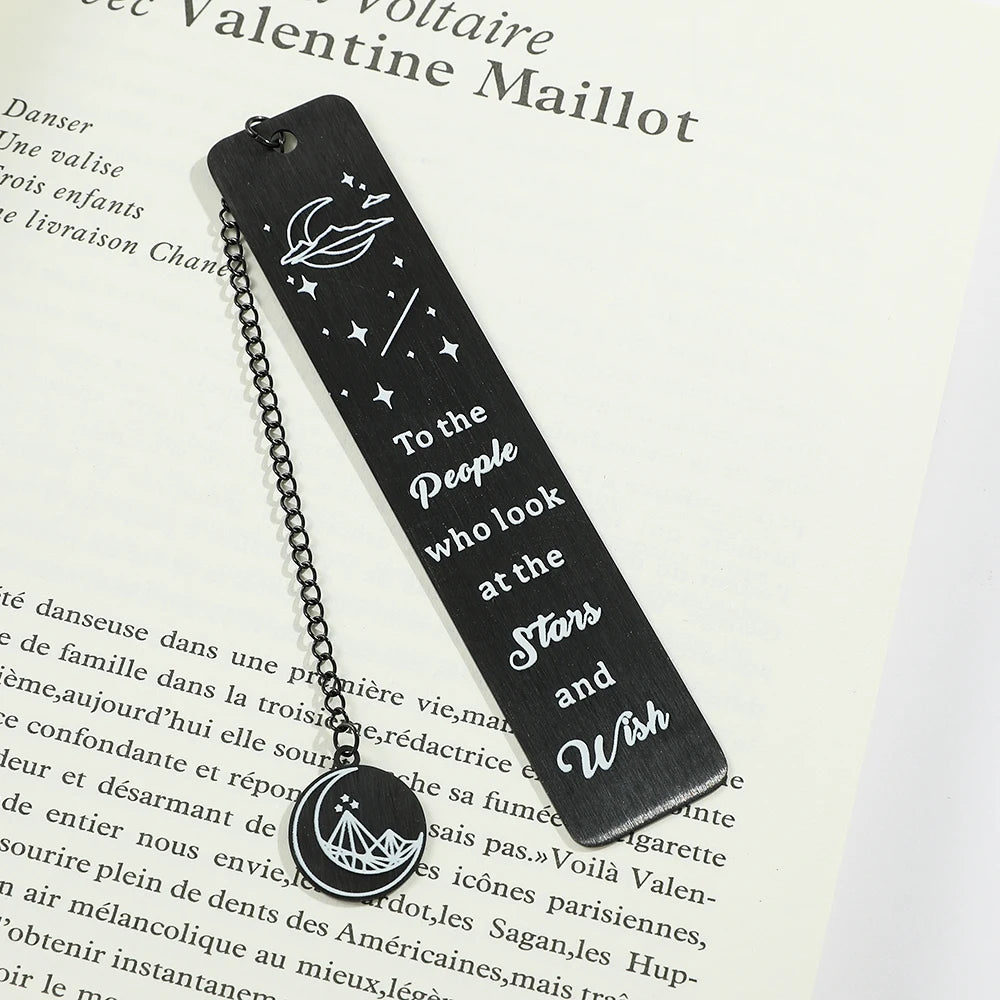 Black Engraved Bookmark w/ Tassel